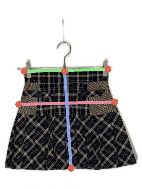 中古・古着通販】ANDMARY (アンドマリー) Coco check pleats skirt