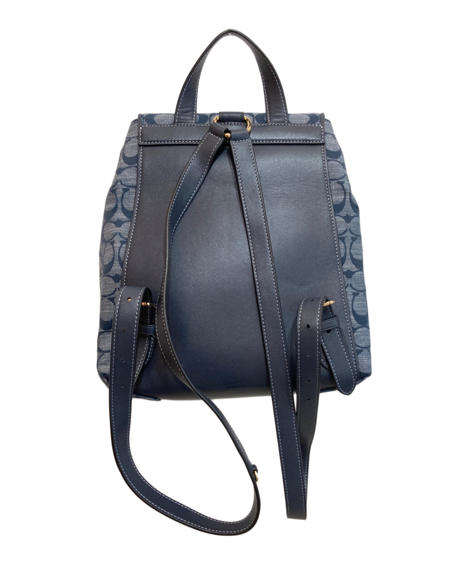 中古・古着通販】COACH (コーチ) シグネチャーデニムバックパック