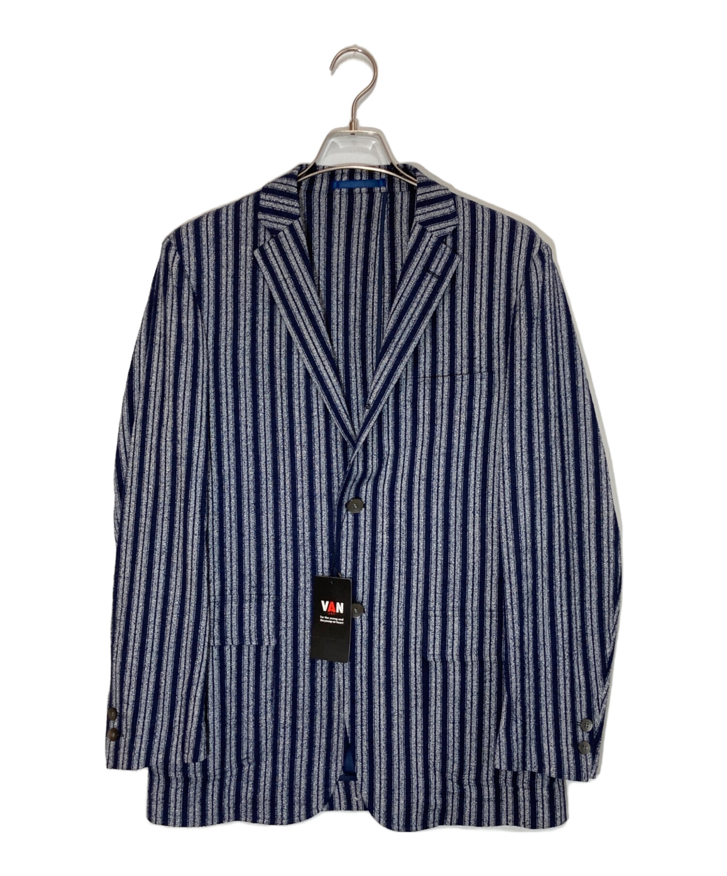 中古・古着通販】VAN (ヴァン) 段返りジャケット ネイビー×グレー 