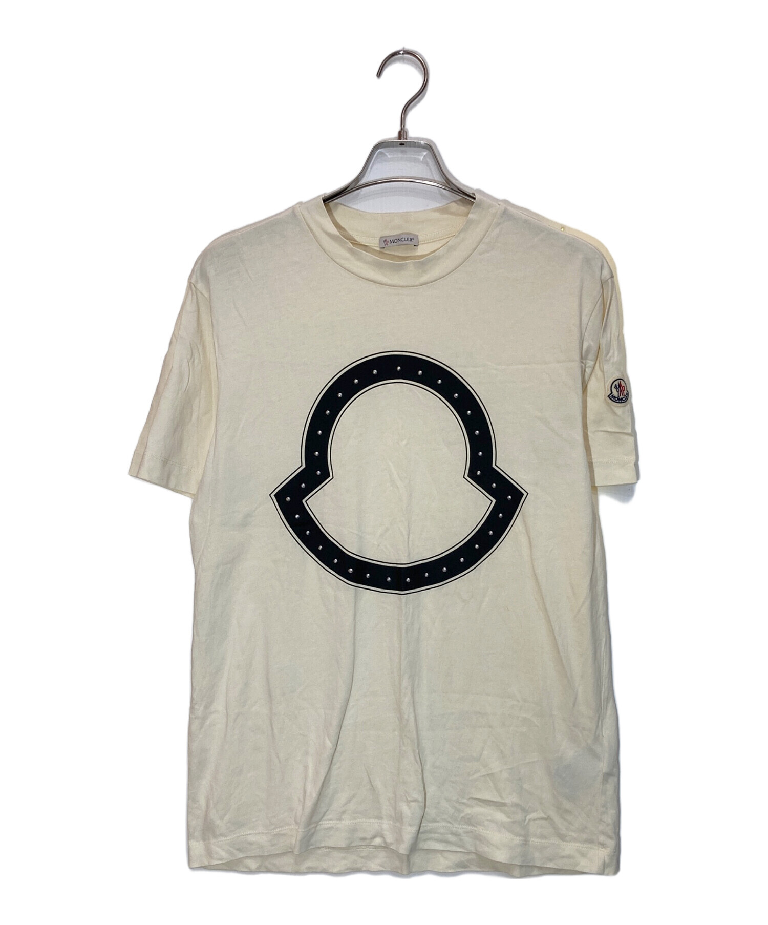 中古・古着通販】MONCLER (モンクレール) STUDS LOGO TEE ベージュ 