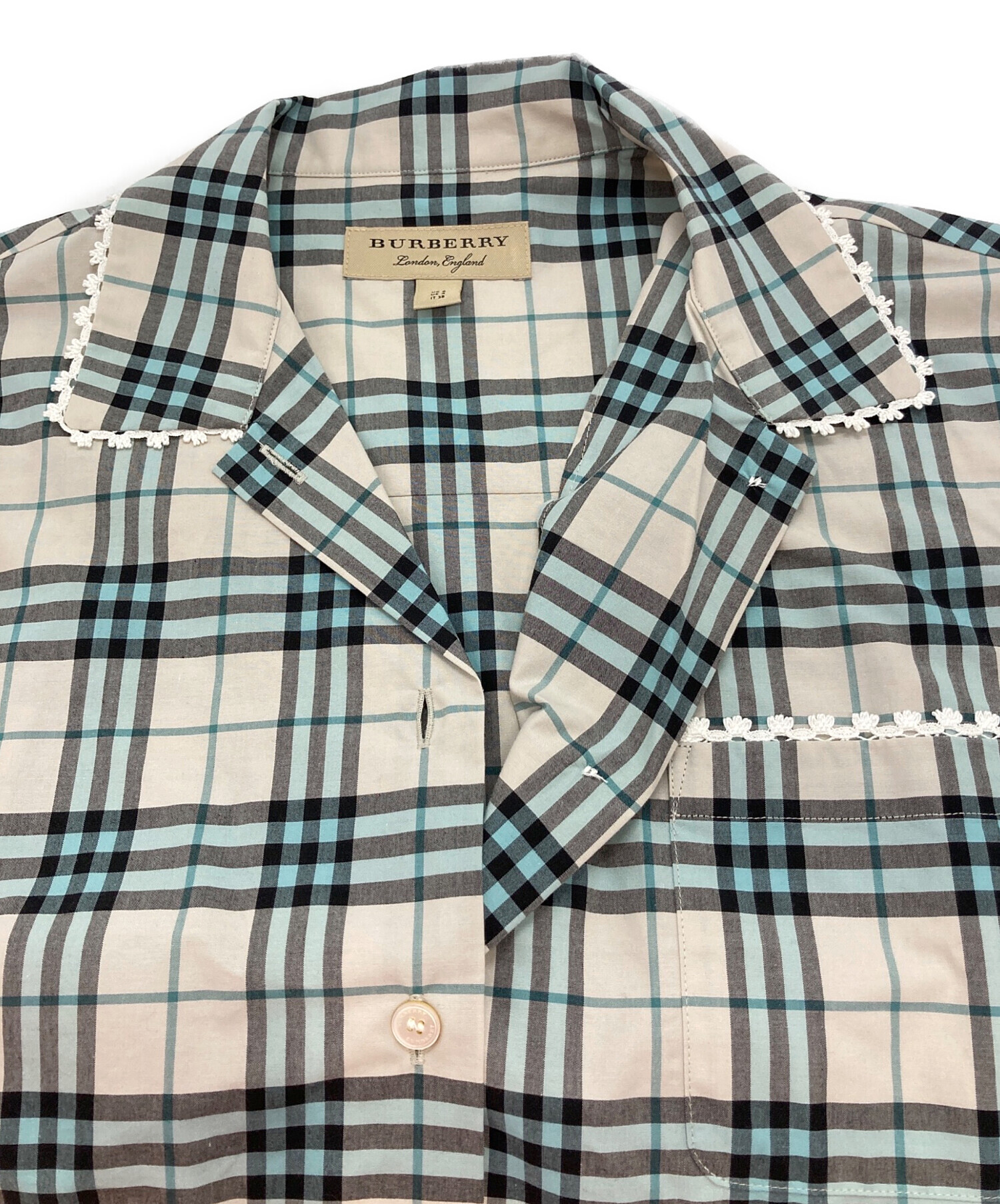 中古・古着通販】BURBERRY (バーバリー) フリルノヴァチェックオープン