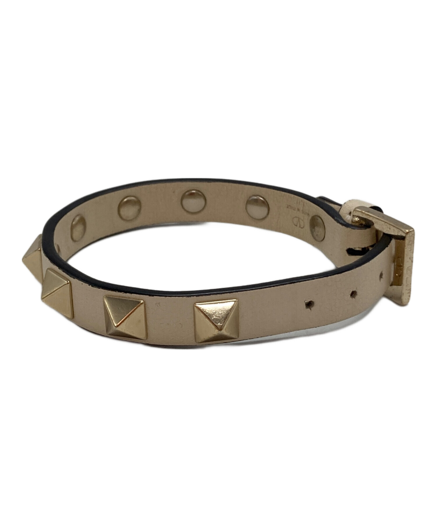 Valentino Garavani ロックスタッズブレスレット アイボリー 中古・古着通販】VALENTINO (ヴァレンティノ) ロックスタッズ