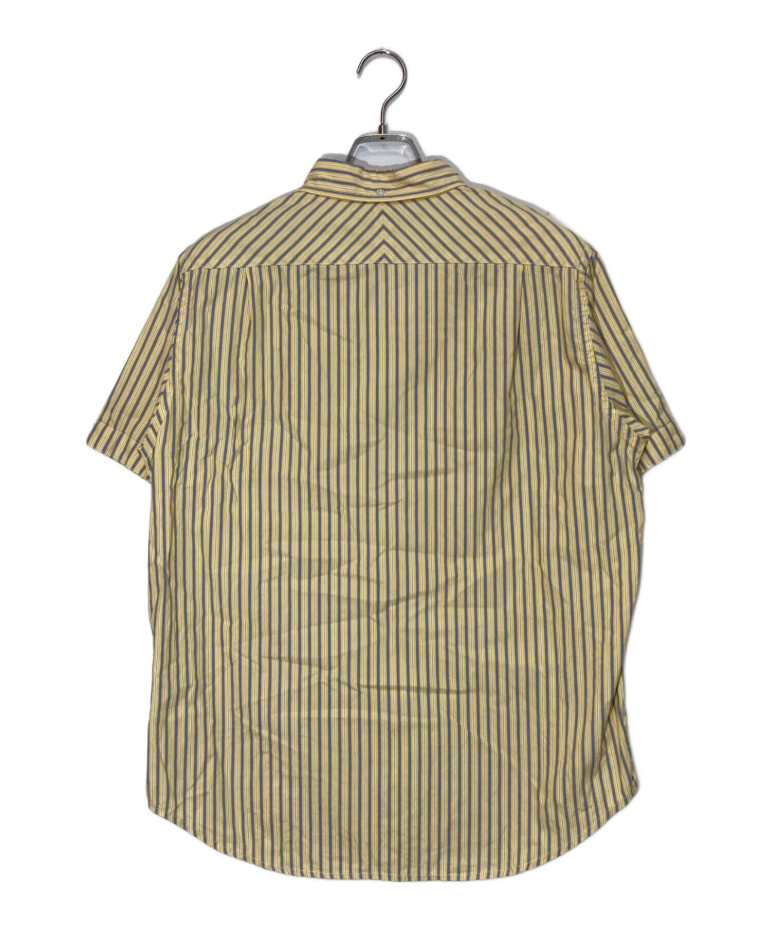 Old Stussy ボタンダウンシャツ 茶系 Mサイズ(大きめ) 中古・古着通販】stussy (ステューシー) ボタンダウン半袖ストライプ