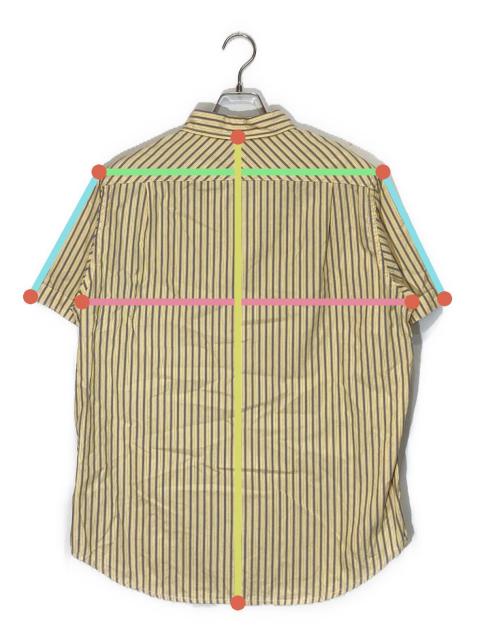 中古・古着通販】stussy (ステューシー) ボタンダウン半袖ストライプ