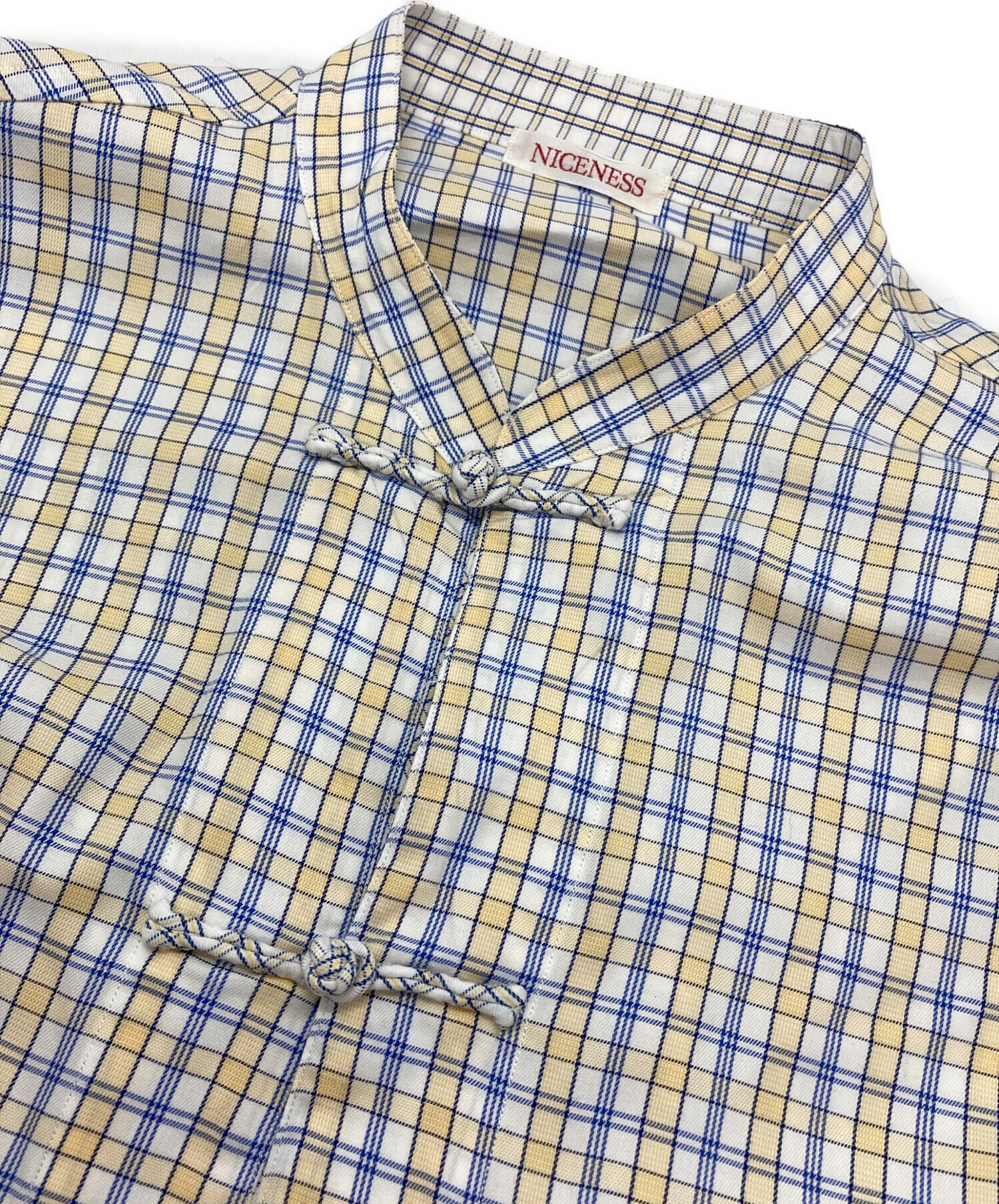 中古・古着通販】NICENESS (ナイスネス) チャイナシャツ イエロー
