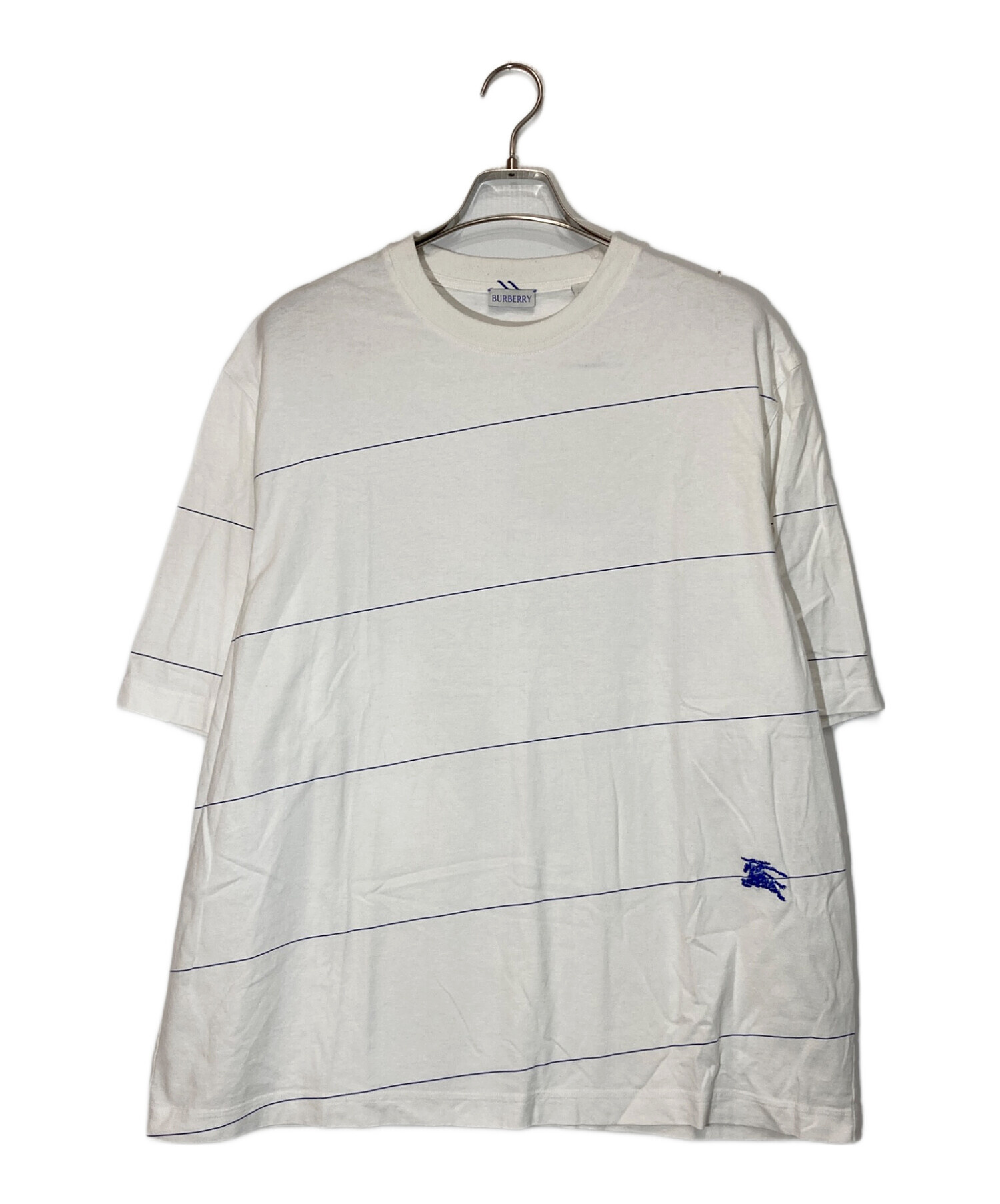 中古・古着通販】BURBERRY (バーバリー) Logo Embroidery Striped T 
