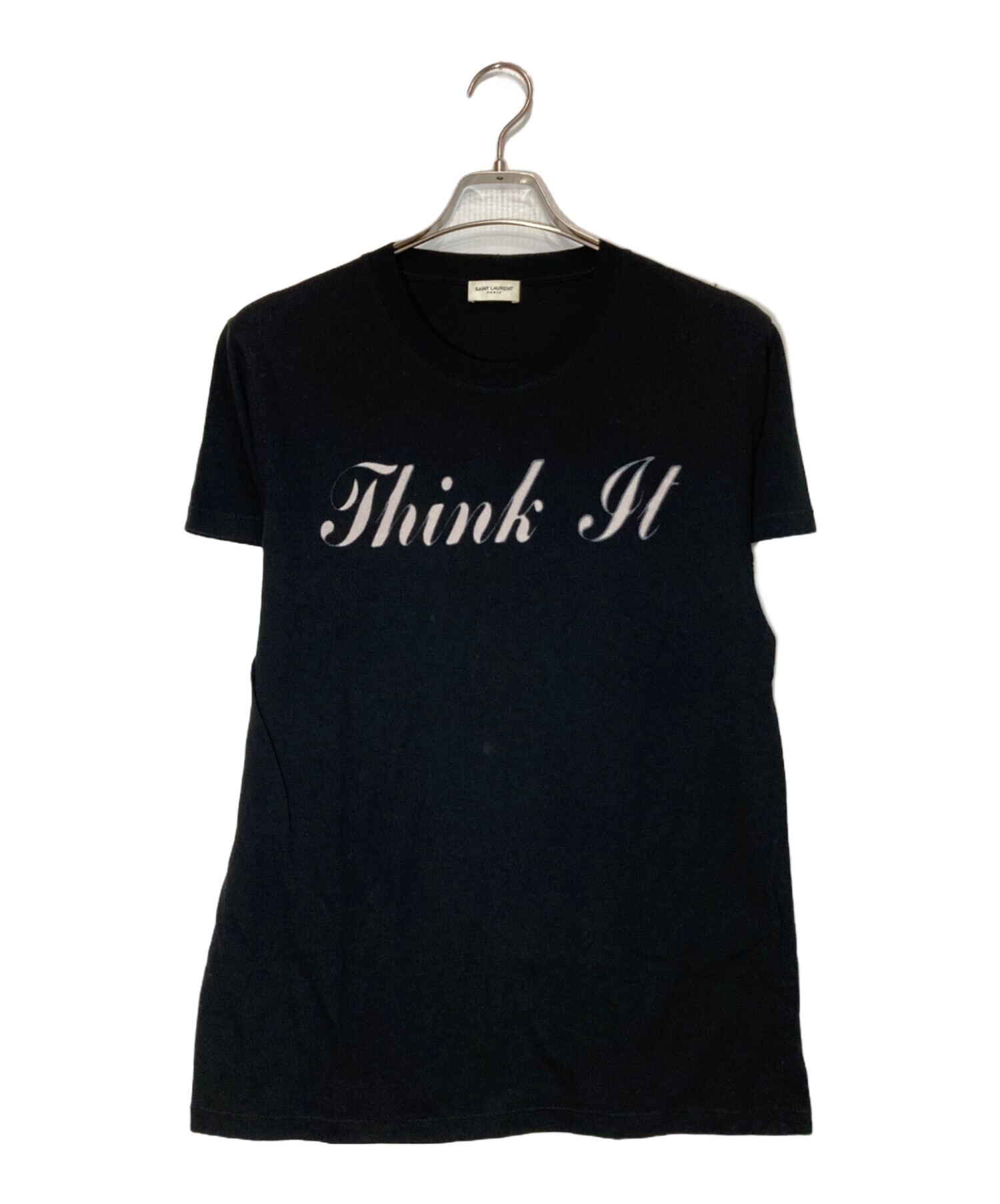 SAINT LAURENT PARIS Tシャツ・カットソー S 黒 【古着】【中古】 SAINT LAURENT - 美品 サンローラン パリ SAINT LAURENT PARIS Tシャツ
