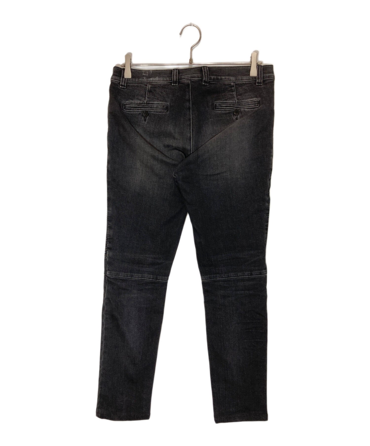 中古・古着通販】BALMAIN (バルマン) クラッシュ バイカーデニムパンツ