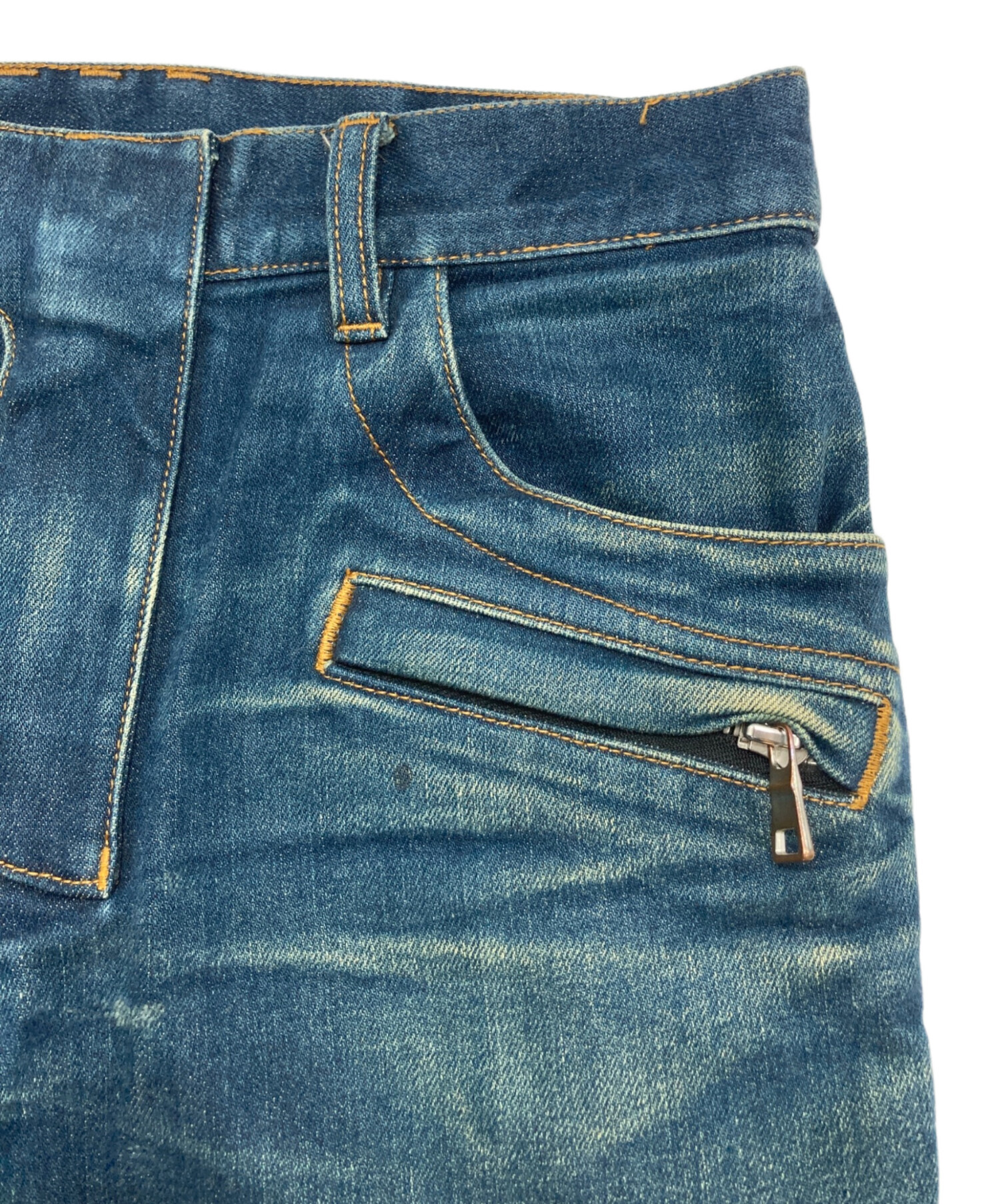 中古・古着通販】BALMAIN (バルマン) デニムパンツ インディゴ サイズ