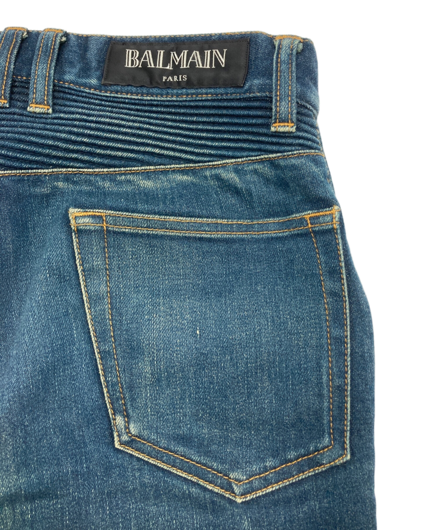 中古・古着通販】BALMAIN (バルマン) デニムパンツ インディゴ サイズ