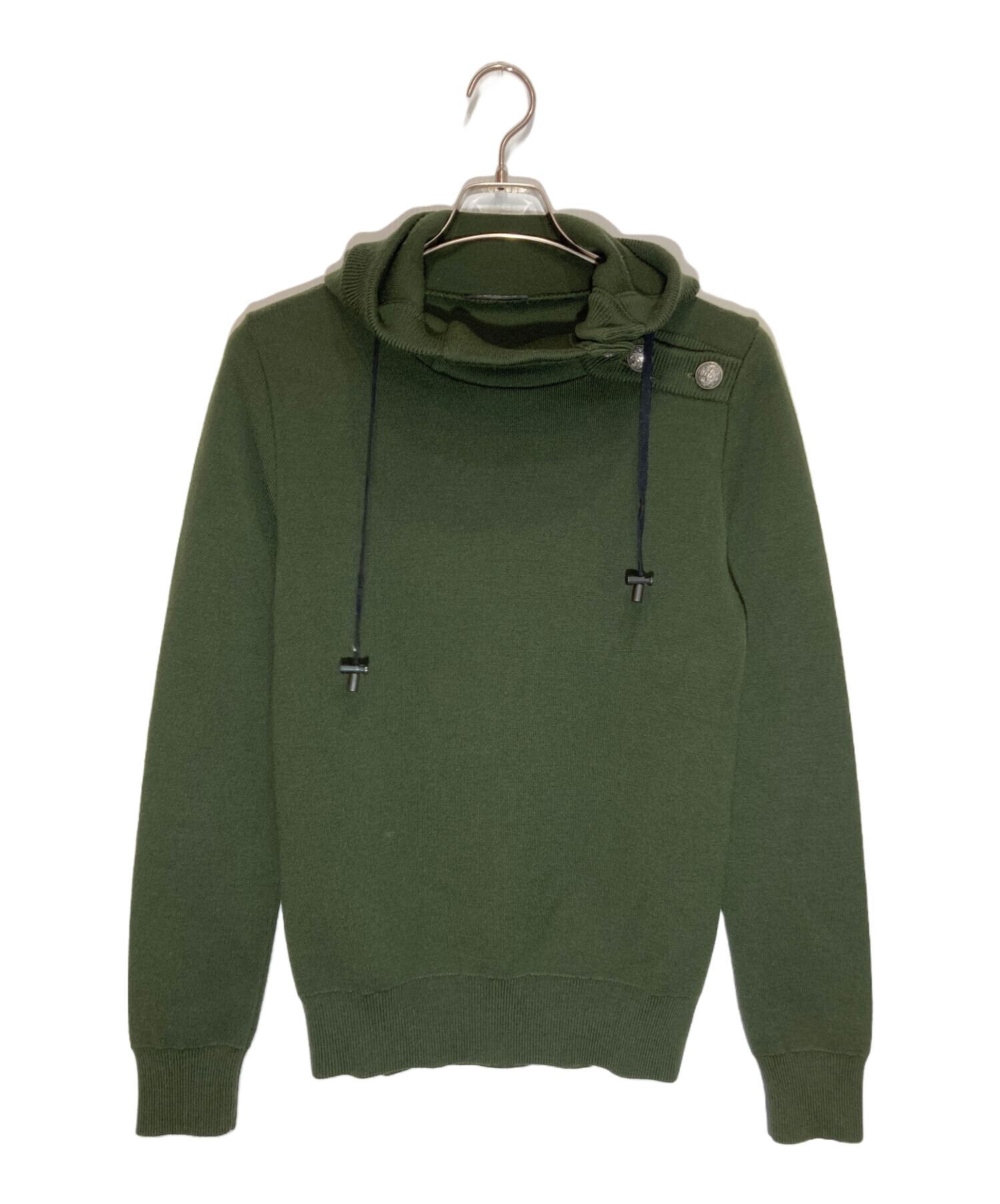 中古・古着通販】BALMAIN (バルマン) ニットパーカー グリーン サイズ