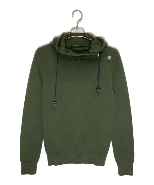 中古・古着通販】BALMAIN (バルマン) ニットパーカー グリーン サイズ