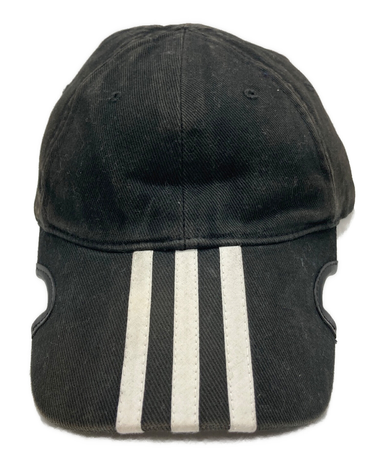 BALENCIAGA adidas ヴィンテージ加工 帽子 キャップブラック 中古・古着通販】BALENCIAGA (バレンシアガ) adidas (アディダス) ロゴ