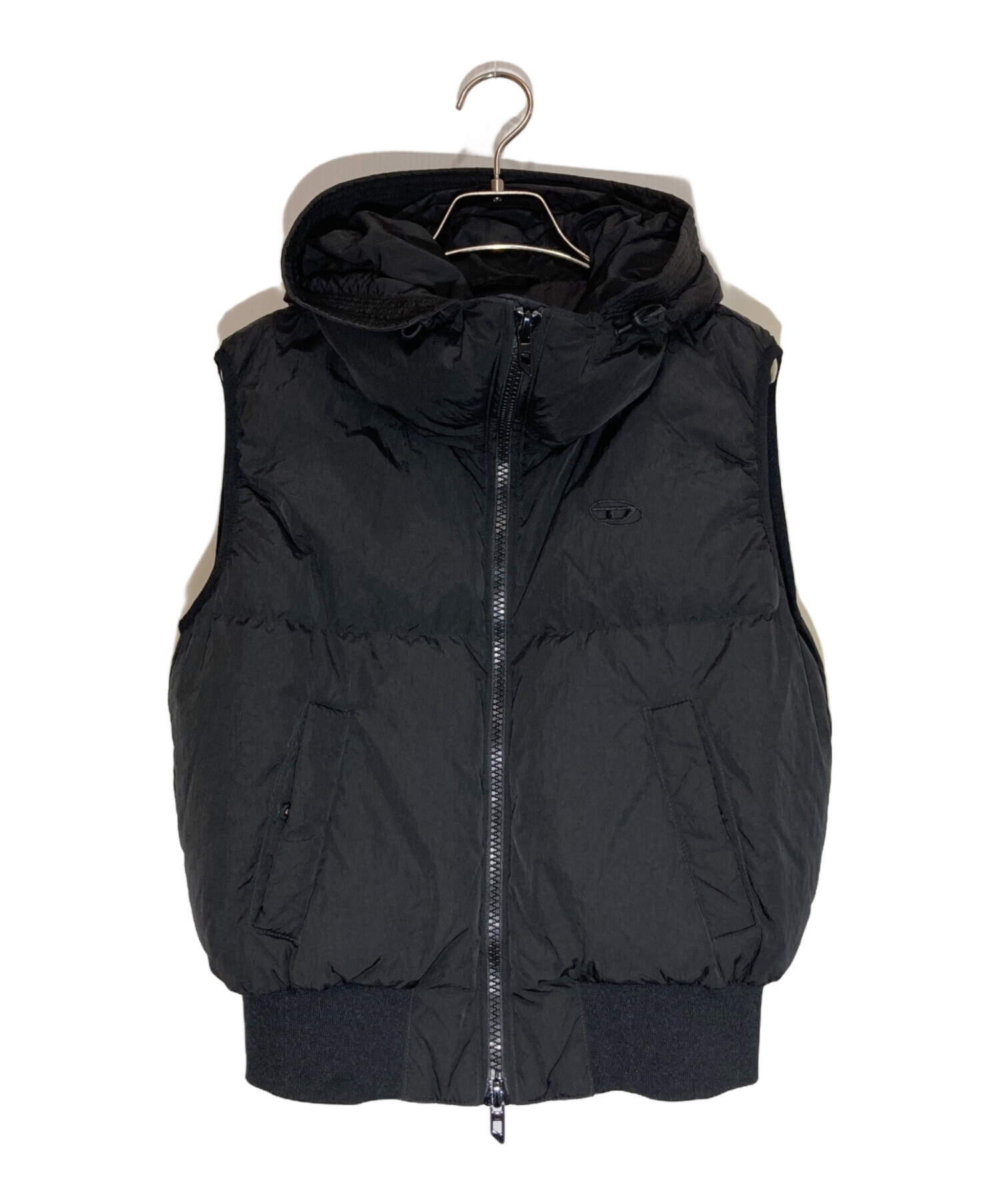 中古・古着通販】DIESEL (ディーゼル) ダウンベスト ブラック サイズ