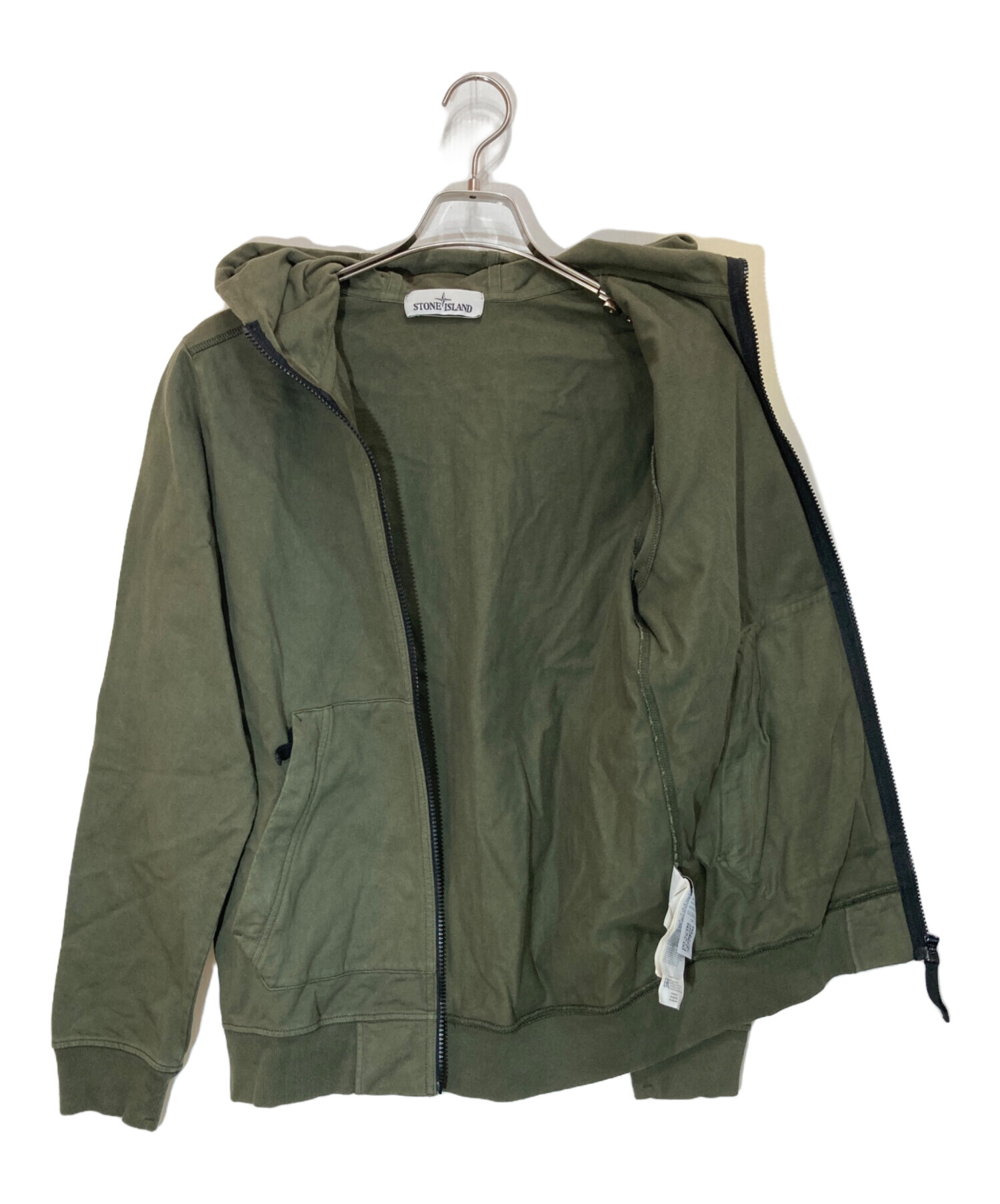 STONE  ストーンアイランド ジップパーカー 14A 1回着 STONE ISLAND（ストーン アイランド） パーカー メンズ ZIP HOOD FELPA