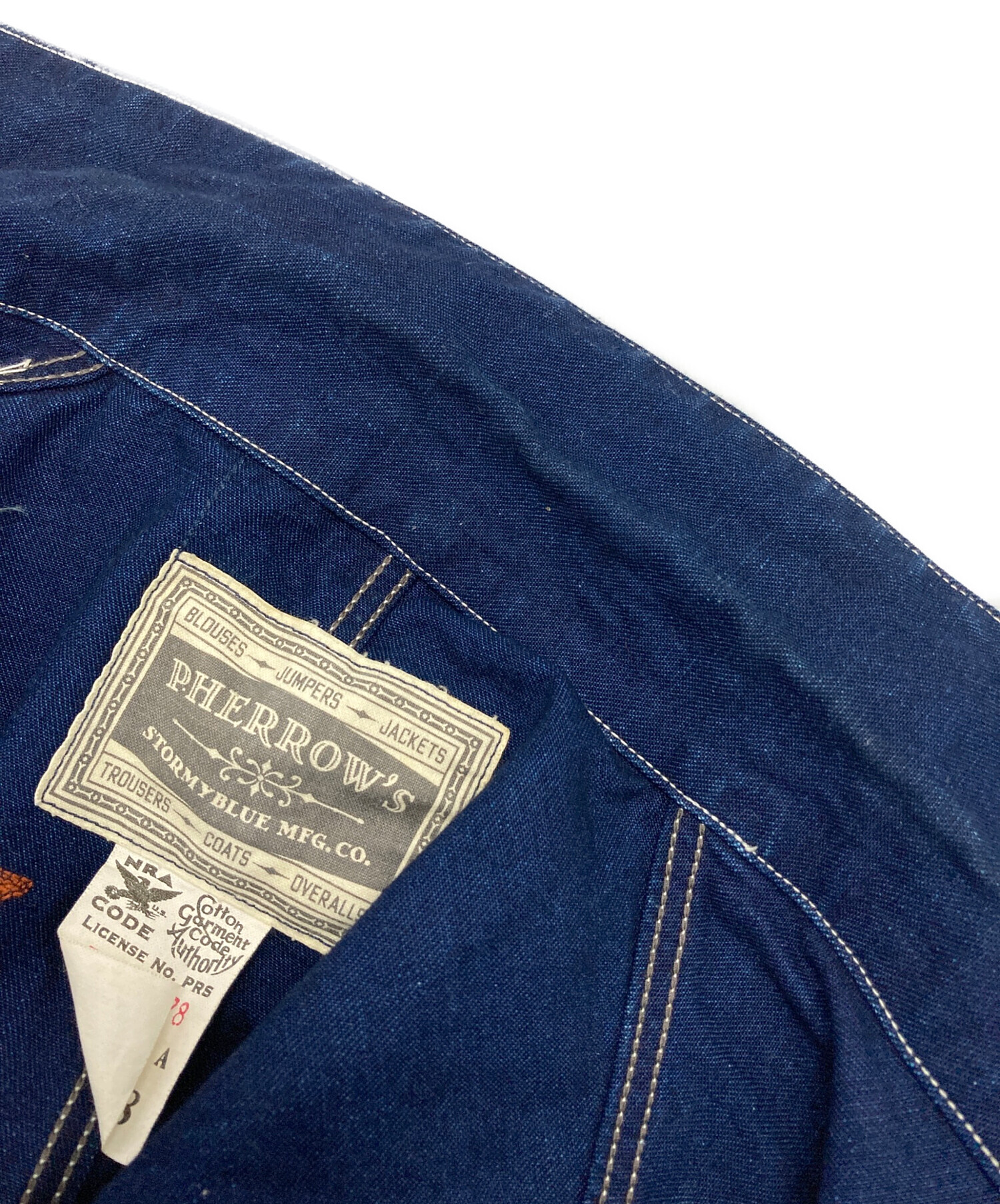 中古・古着通販】PHERROW'S (フェローズ) COVERALL JACKET インディゴ