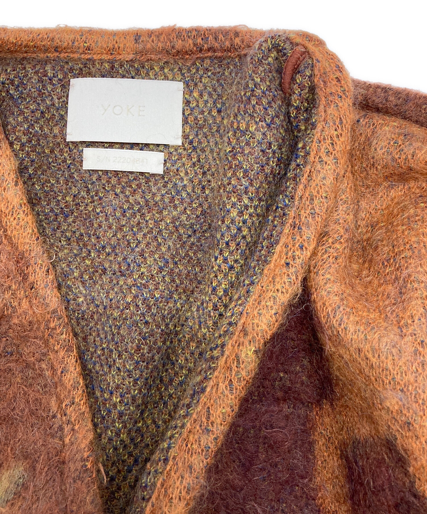 中古・古着通販】YOKE (ヨーク) STILL JACQUARD CARDIGAN ブラウン