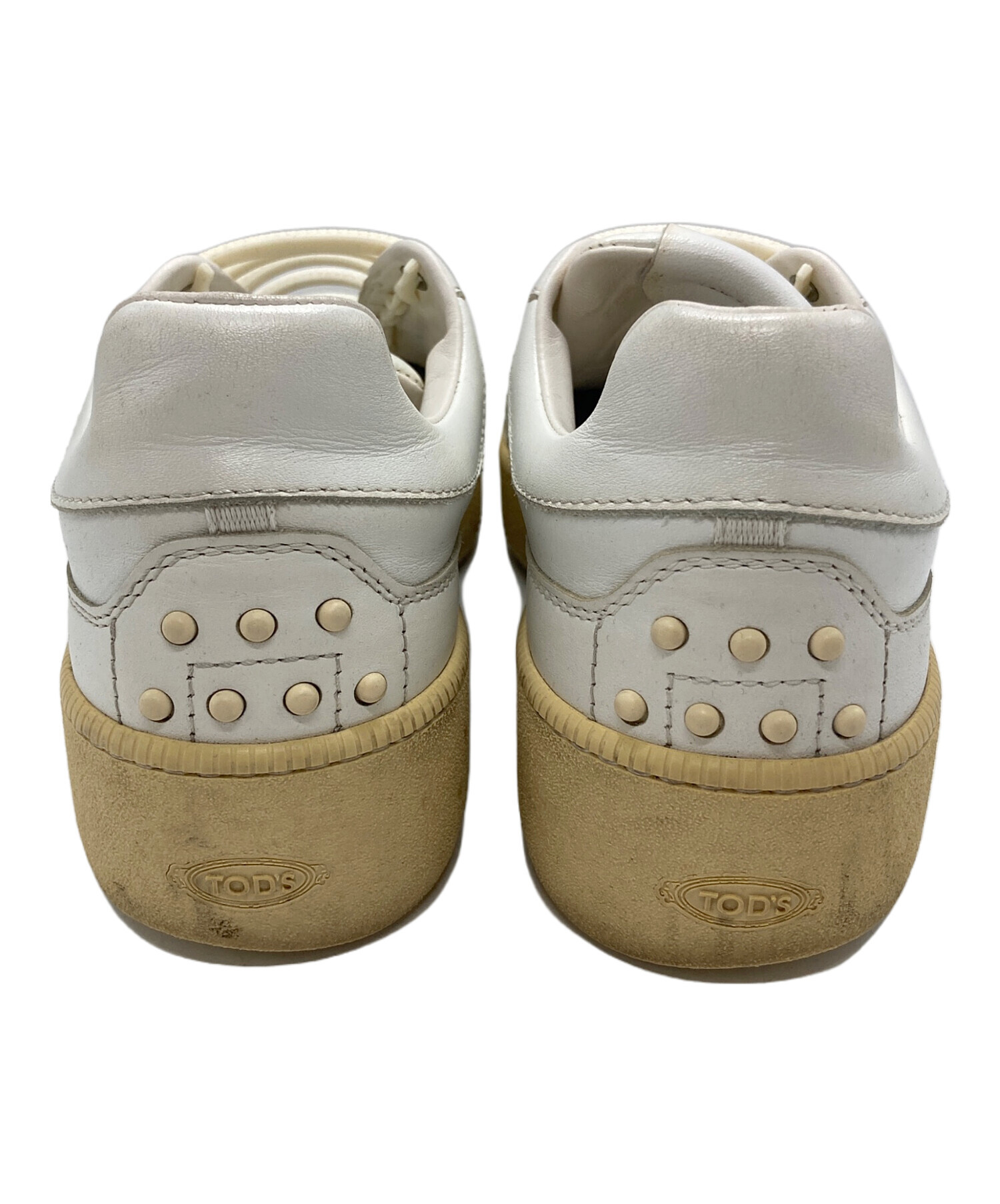 中古・古着通販】TOD'S (トッズ) レザースニーカー ホワイト サイズ