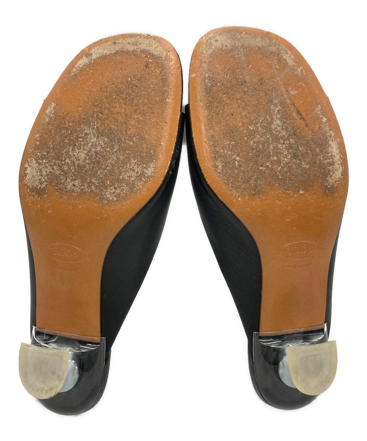 中古・古着通販】TOD'S (トッズ) レザーミュール ブラック サイズ:SIZE