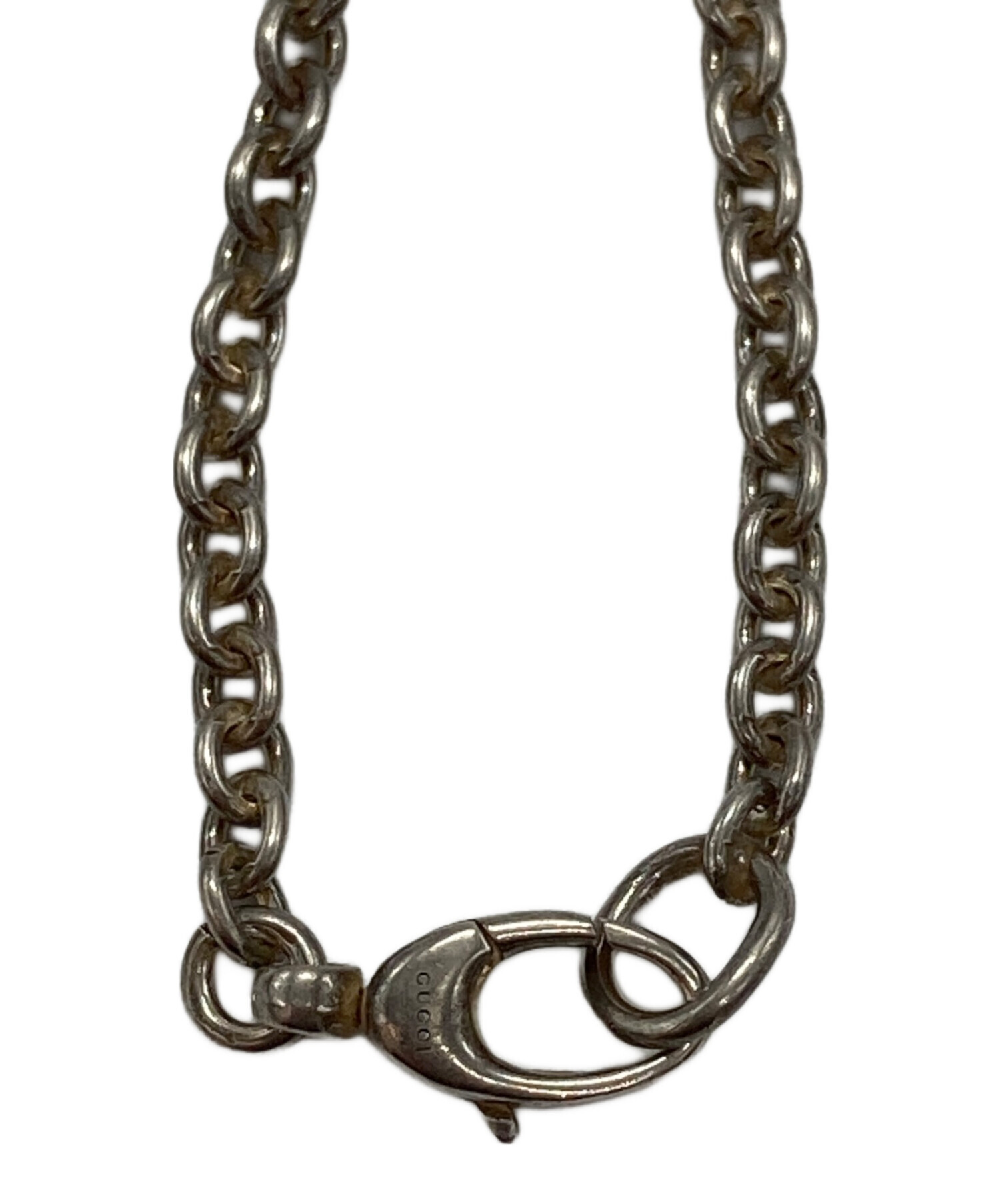 中古・古着通販】GUCCI (グッチ) GGロゴネックレス シルバー サイズ