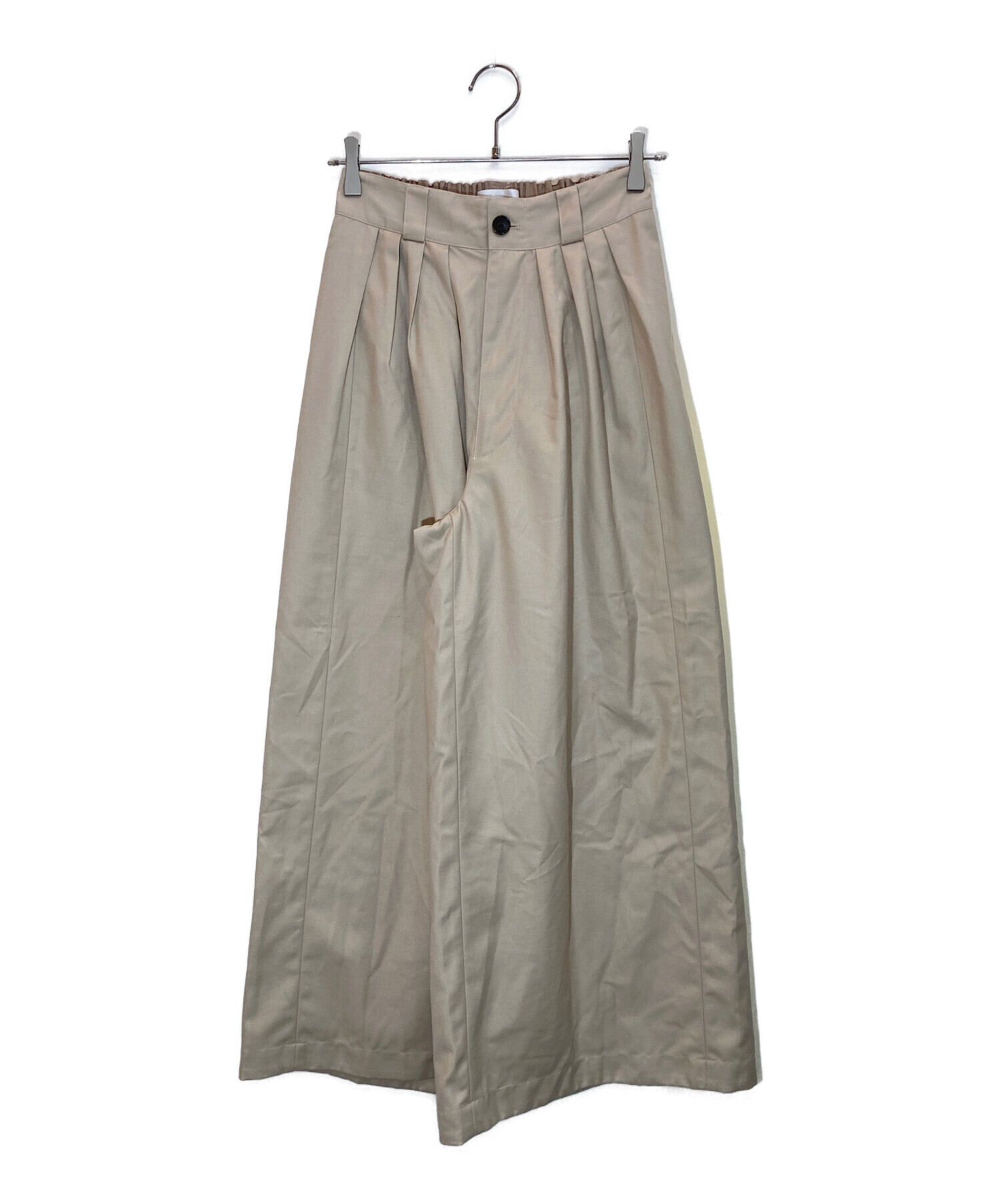 中古・古着通販】STYLE04 (スタイル04) タックワイドパンツ ベージュ