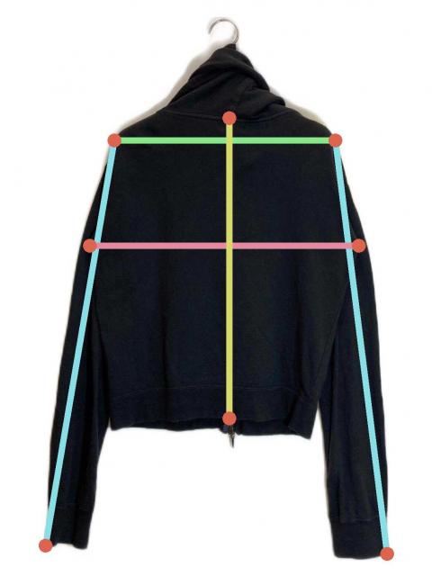 中古・古着通販】Gajess (ガジェス) Clay Zip Up Hoodie ブラック