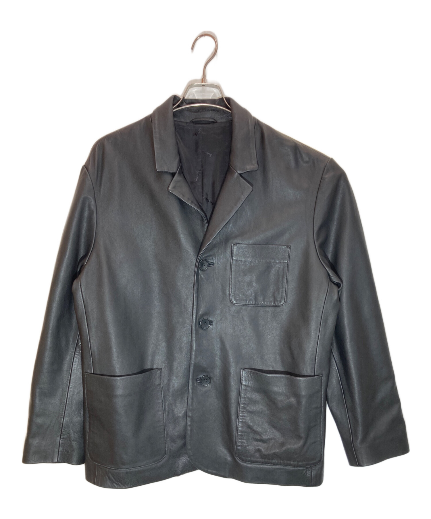 中古・古着通販】SUPREME (シュプリーム) Leather Blazer ブラック
