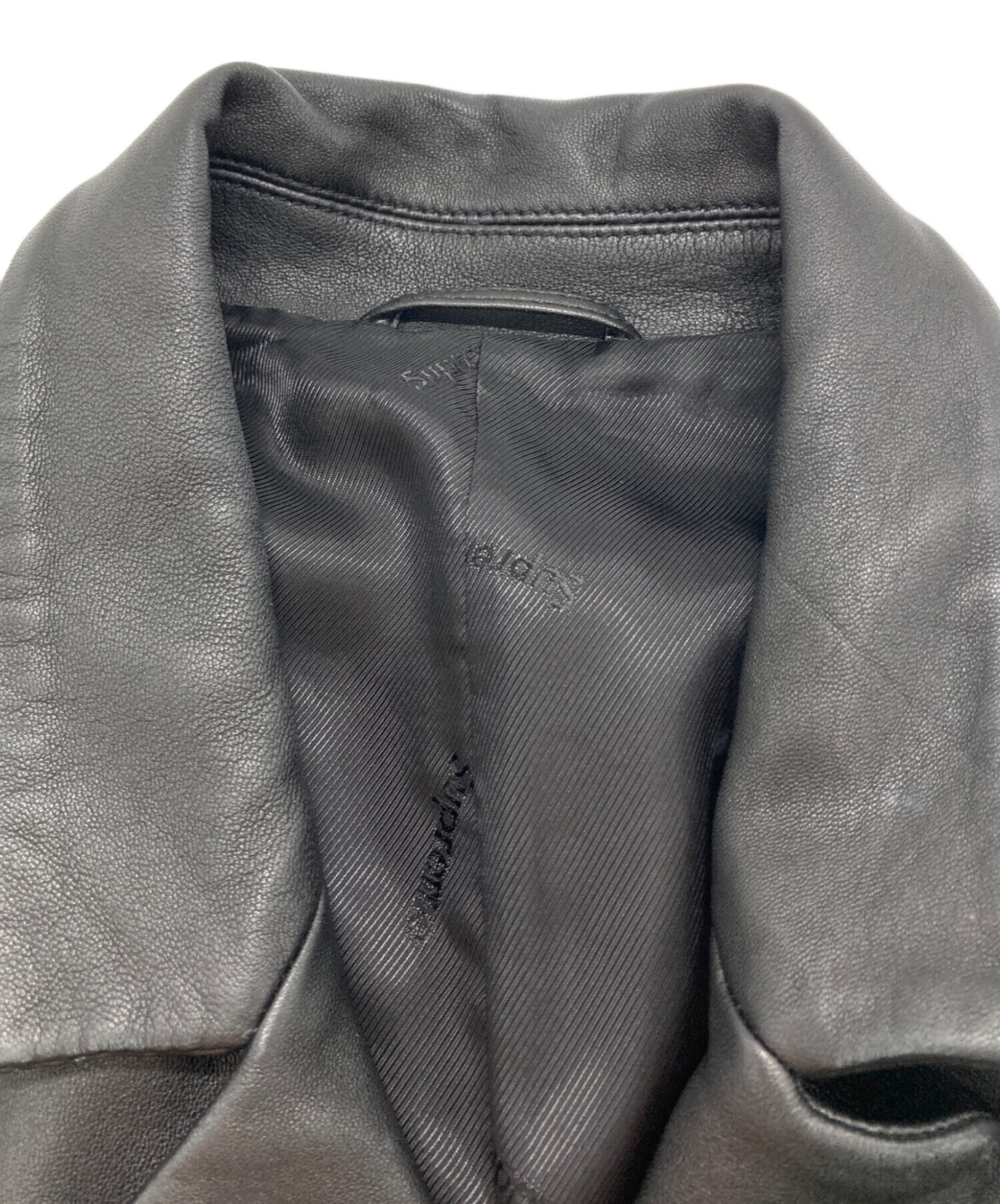 中古・古着通販】SUPREME (シュプリーム) Leather Blazer ブラック