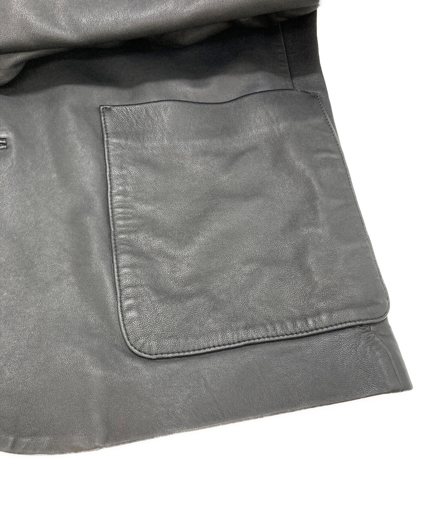中古・古着通販】SUPREME (シュプリーム) Leather Blazer ブラック