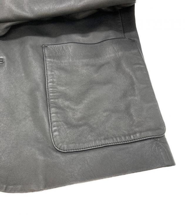 中古・古着通販】SUPREME (シュプリーム) Leather Blazer ブラック