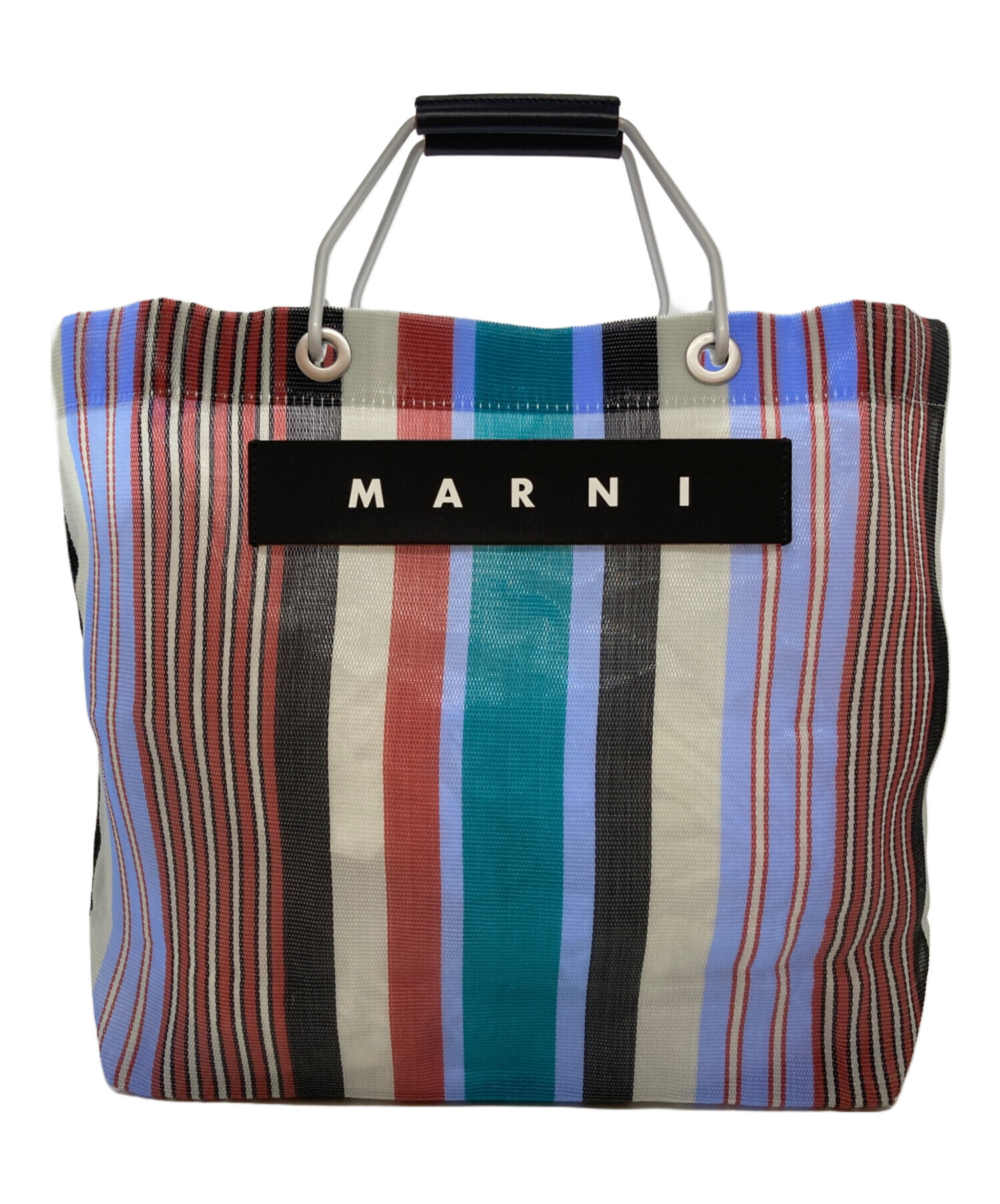 MARNI ストライプ トートバッグ 新品未使用タグ付 中古・古着通販】MARNI (マルニ) マーケット ストライプトートバッグ
