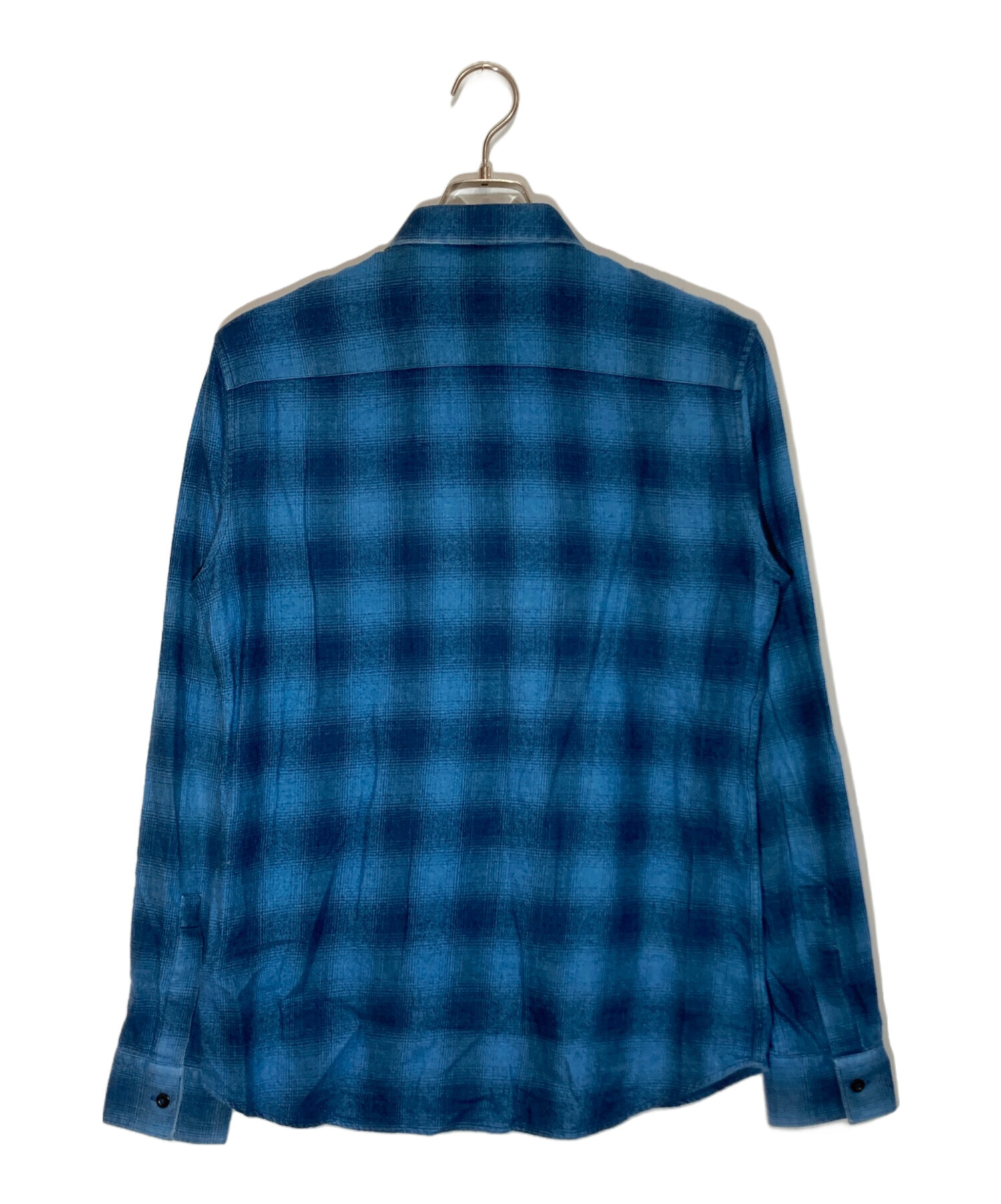 中古・古着通販】GIVENCHY (ジバンシィ) チェックシャツ ブルー サイズ 