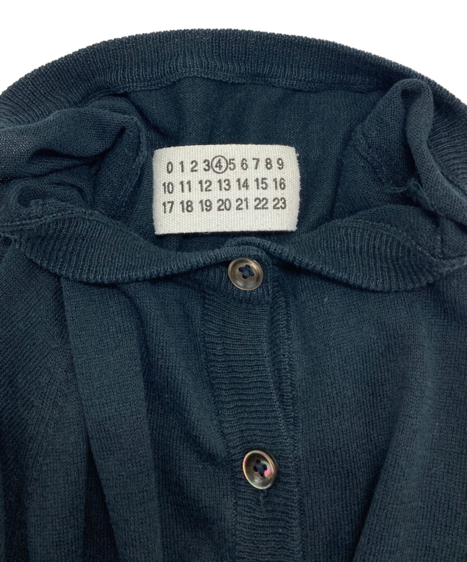 マルタンマルジェラ  トロンプルイユ ジャージーシルク カーディガン 34 中古・古着通販】Martin Margiela (マルタン・マルジェラ) クルー
