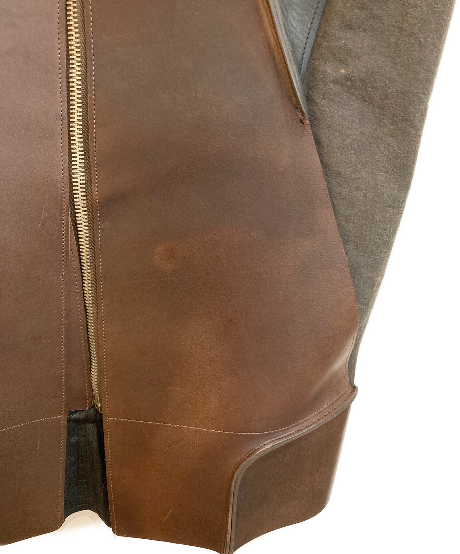 中古・古着通販】RICK OWENS (リックオウエンス) 切替レザーベスト