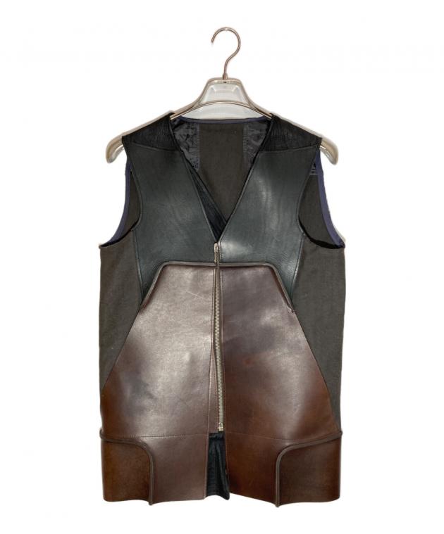 中古・古着通販】RICK OWENS (リックオウエンス) 切替レザーベスト 