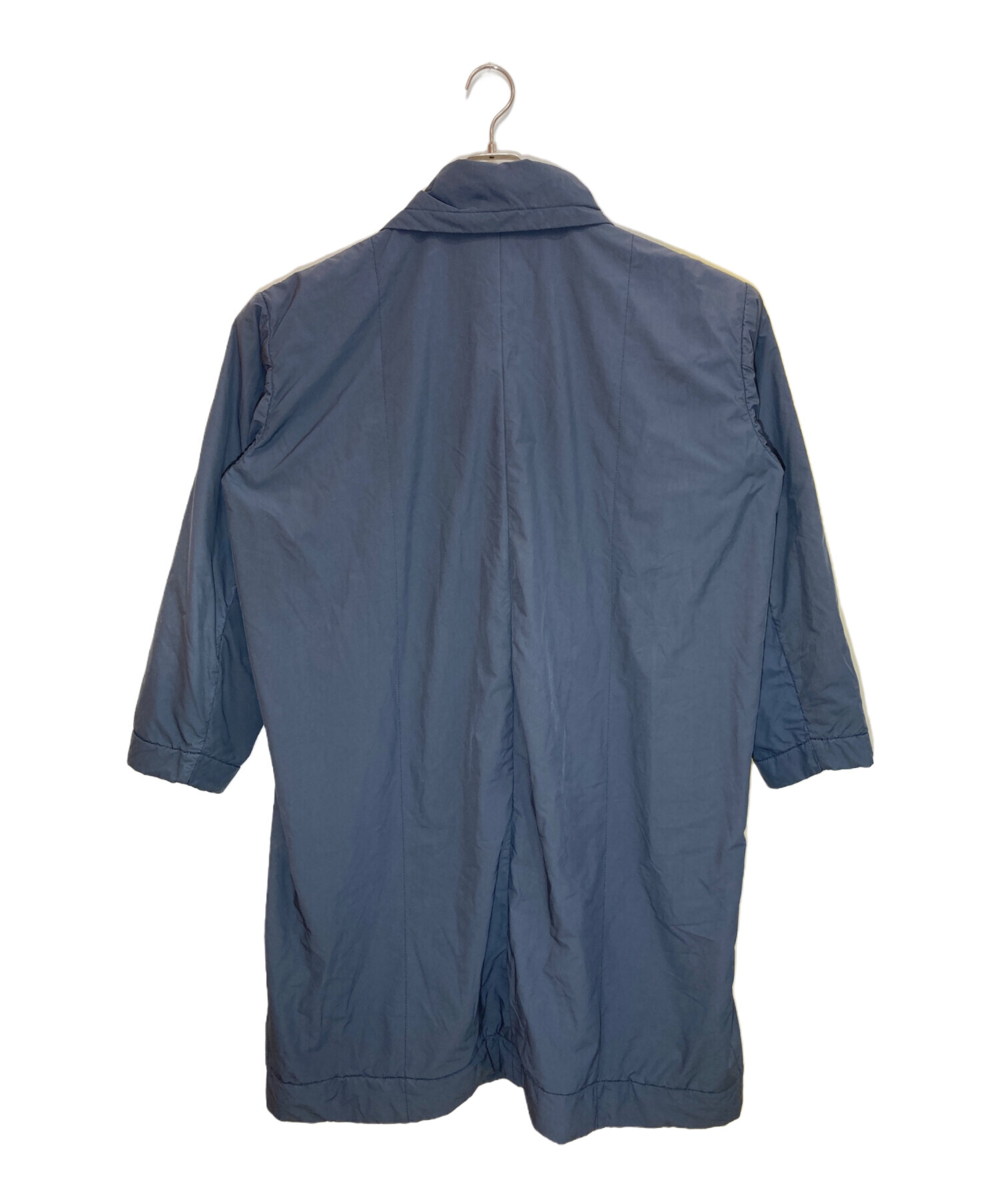 me ISSEY MIYAKE ネイビー オーバーサイズ ボタン付 ロングコート 中古・古着通販】me ISSEY MIYAKE (ミーイッセイ ミヤケ) ハイネック