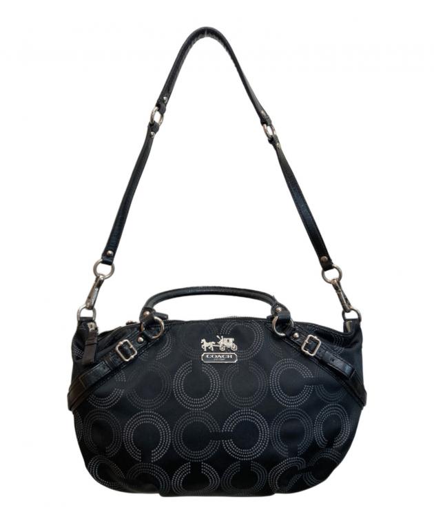 【中古】COACH コーチ バッグ F31387 ブラック レザー レディース＿s24＿s-0333-r24 中古・古着通販】COACH (コーチ) Cロゴ総柄ナイロン レザー