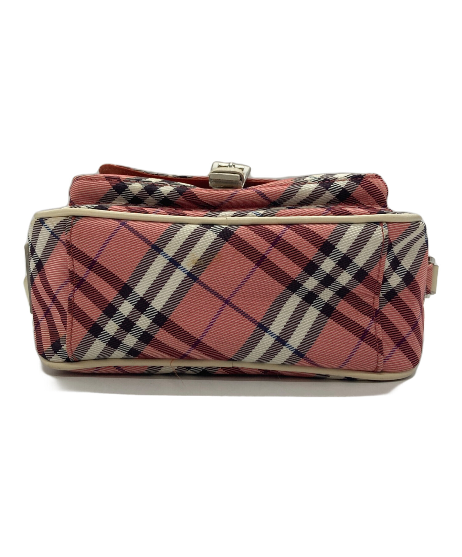 バーバリー ブルーレーベル BURBERRY BLUE LABEL 2WAYバッグ キャンバス×レザー ブラウン×ピンク/055629【中古】【本物】 バーバリーブルーレーベル トートバッグ 2way ショルダーバッグ ピンク