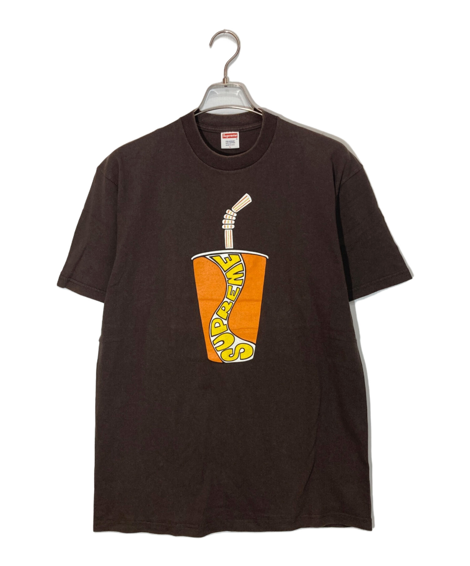 中古・古着通販】Supreme (シュプリーム) プリントTシャツ ブラウン 