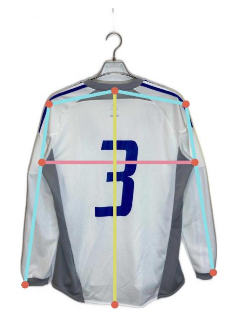 中古・古着通販】adidas (アディダス) ゲームシャツ ホワイト サイズ