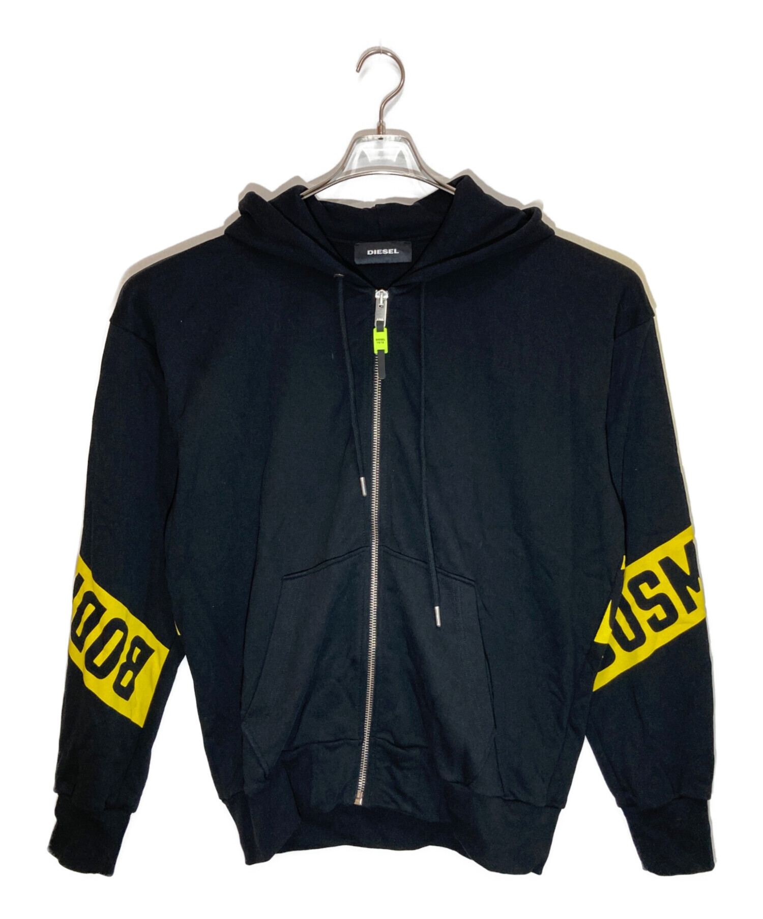 中古・古着通販】DIESEL (ディーゼル) ジップパーカー ブラック サイズ