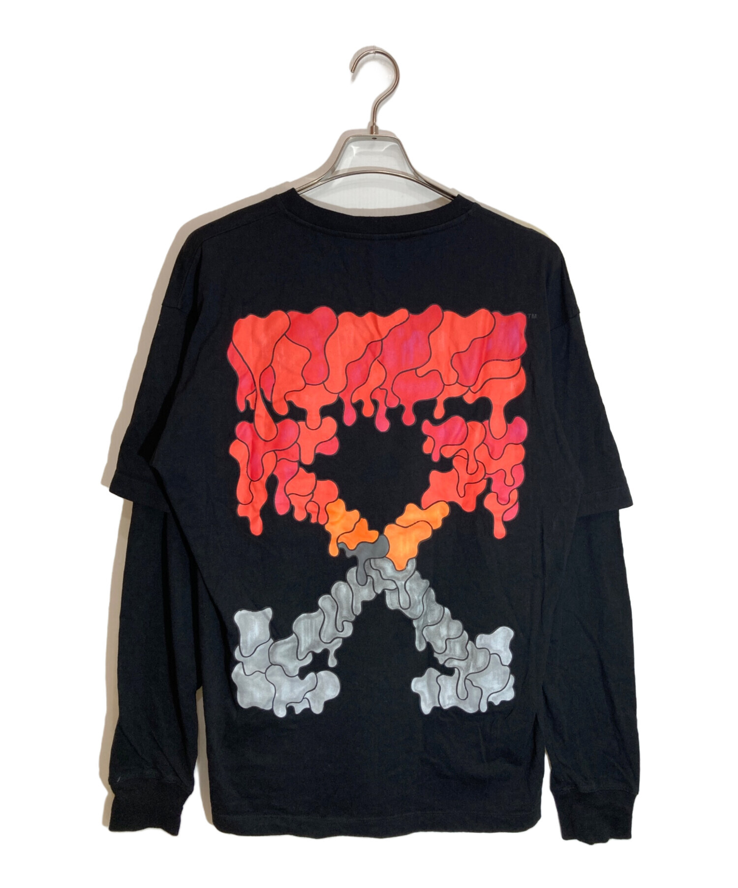 中古・古着通販】OFFWHITE (オフホワイト) カットソー ブラック サイズ