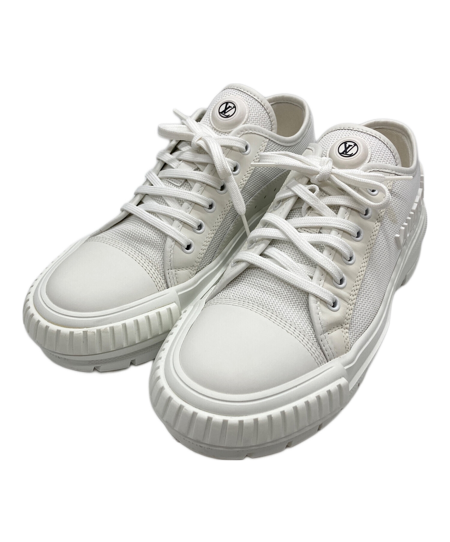 スーパーホワイトLV 【中古】 中古・古着通販】LOUIS VUITTON (ルイ ヴィトン) LV SQUAD SNEAKER