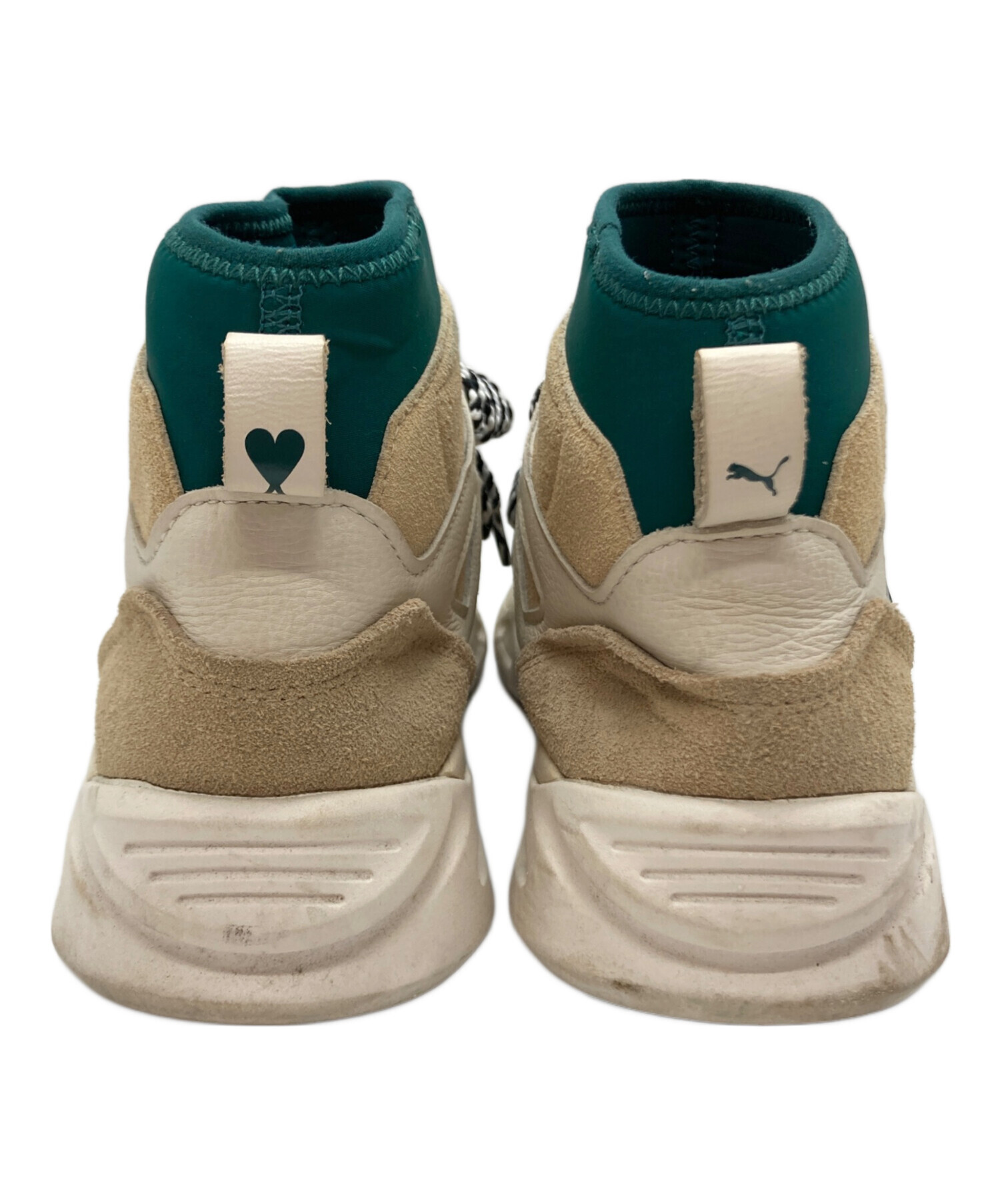 プーマ　アミパリス　コラボスニーカー ベージュ　グリーン　ハイカット 中古・古着通販】PUMA (プーマ) AMI PARIS (アミ パリス) TRC Blaze