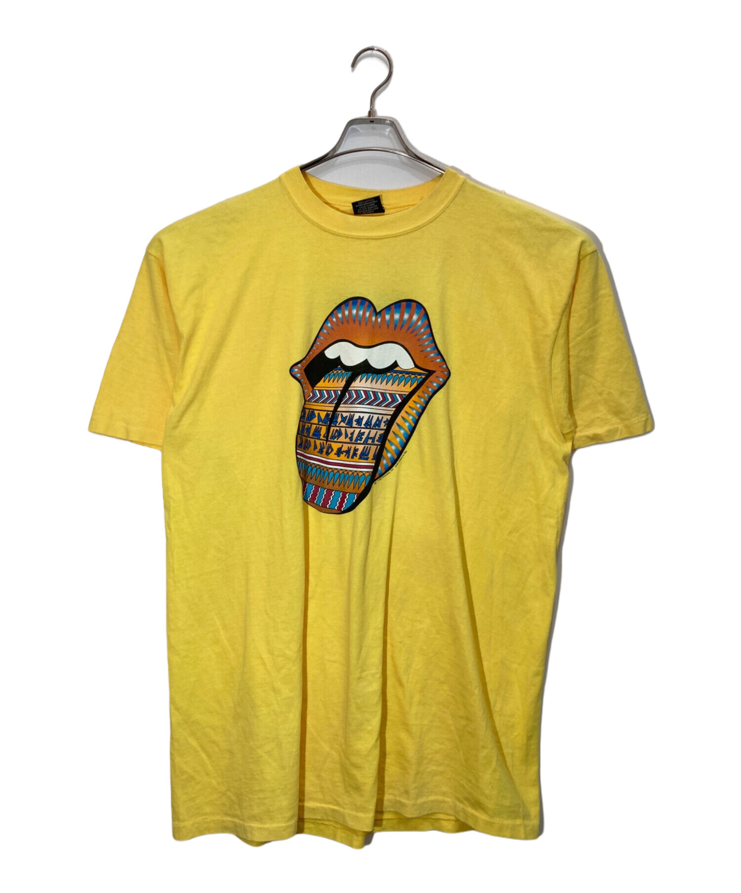古着　The Rolling Stones Tシャツ イエロー 中古・古着通販】- (-) バンドTシャツ イエロー サイズ:XL｜ブランド