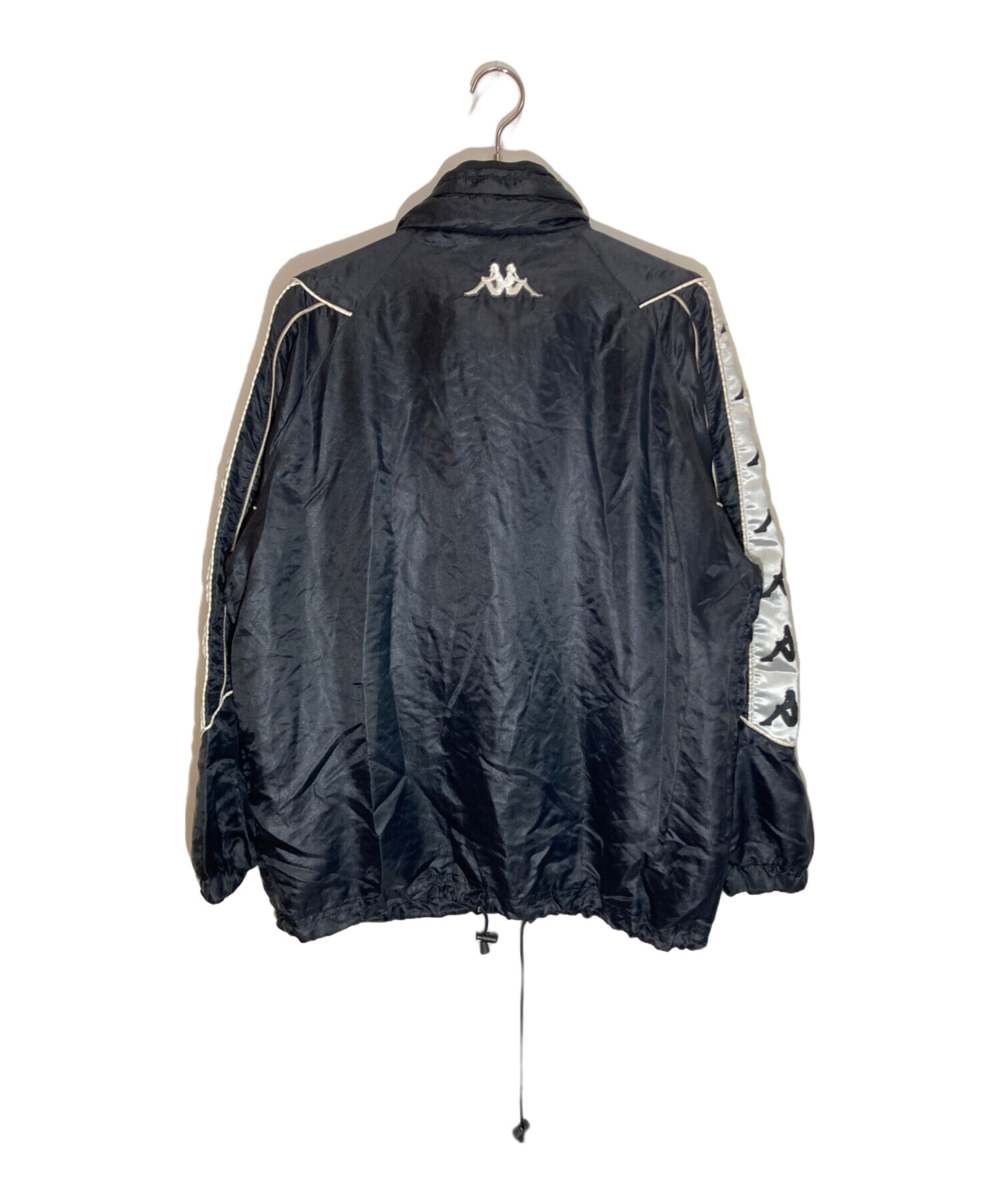 ナポリ　中綿ジャケット　M　Kappa　カッパ　ブラック　セリエA　サッカー Kappa カッパ 中綿ジャケット キッズ ジュニア フード付き ドロー