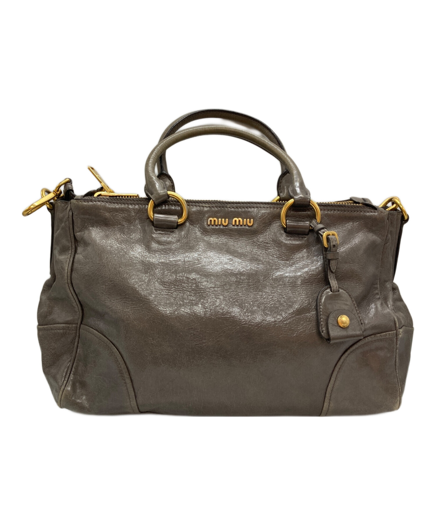 中古・古着通販】MIU MIU (ミュウミュウ) VITELLO SHINE 2WAYレザー
