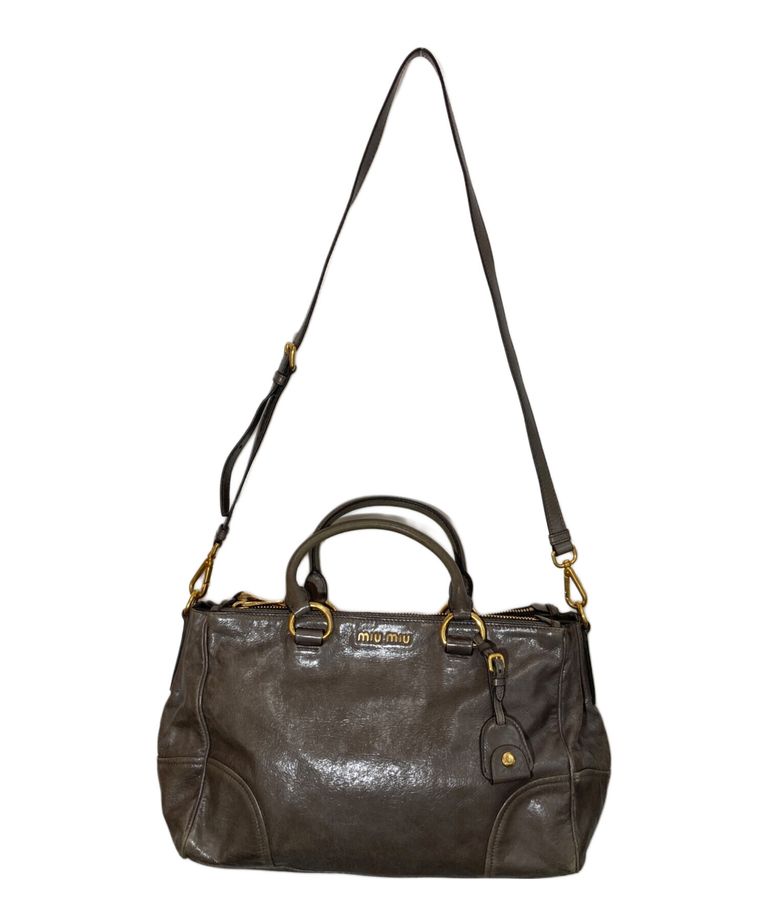 中古・古着通販】MIU MIU (ミュウミュウ) VITELLO SHINE 2WAYレザー