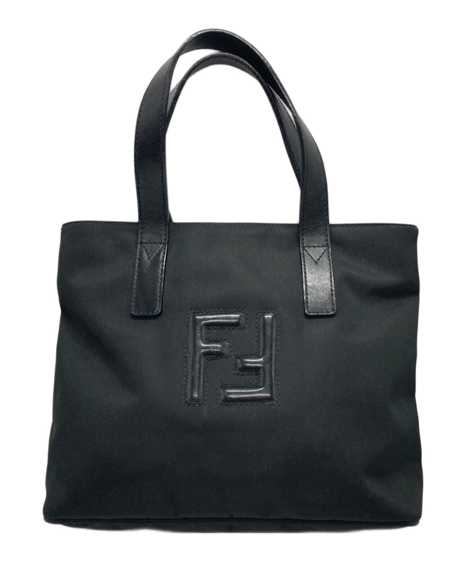 FENDI ミニトートバック　ヴィンテージ 中古・古着通販】FENDI (フェンディ) ロゴミニトートバッグ ブラック