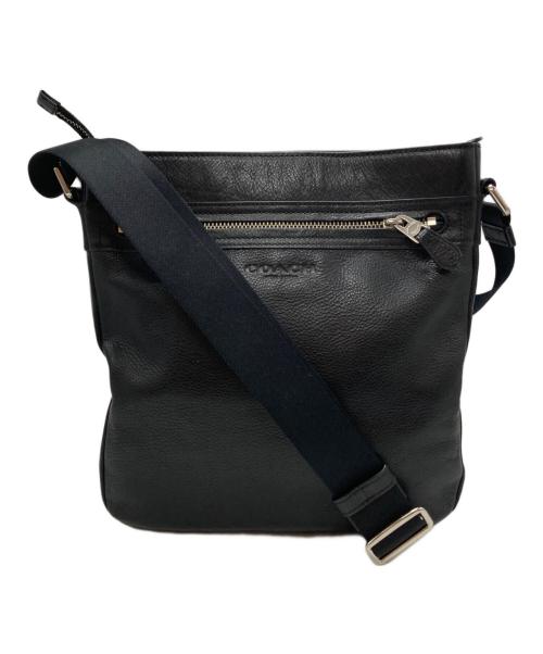 中古・古着通販】COACH (コーチ) レザーショルダーバッグ ブラック